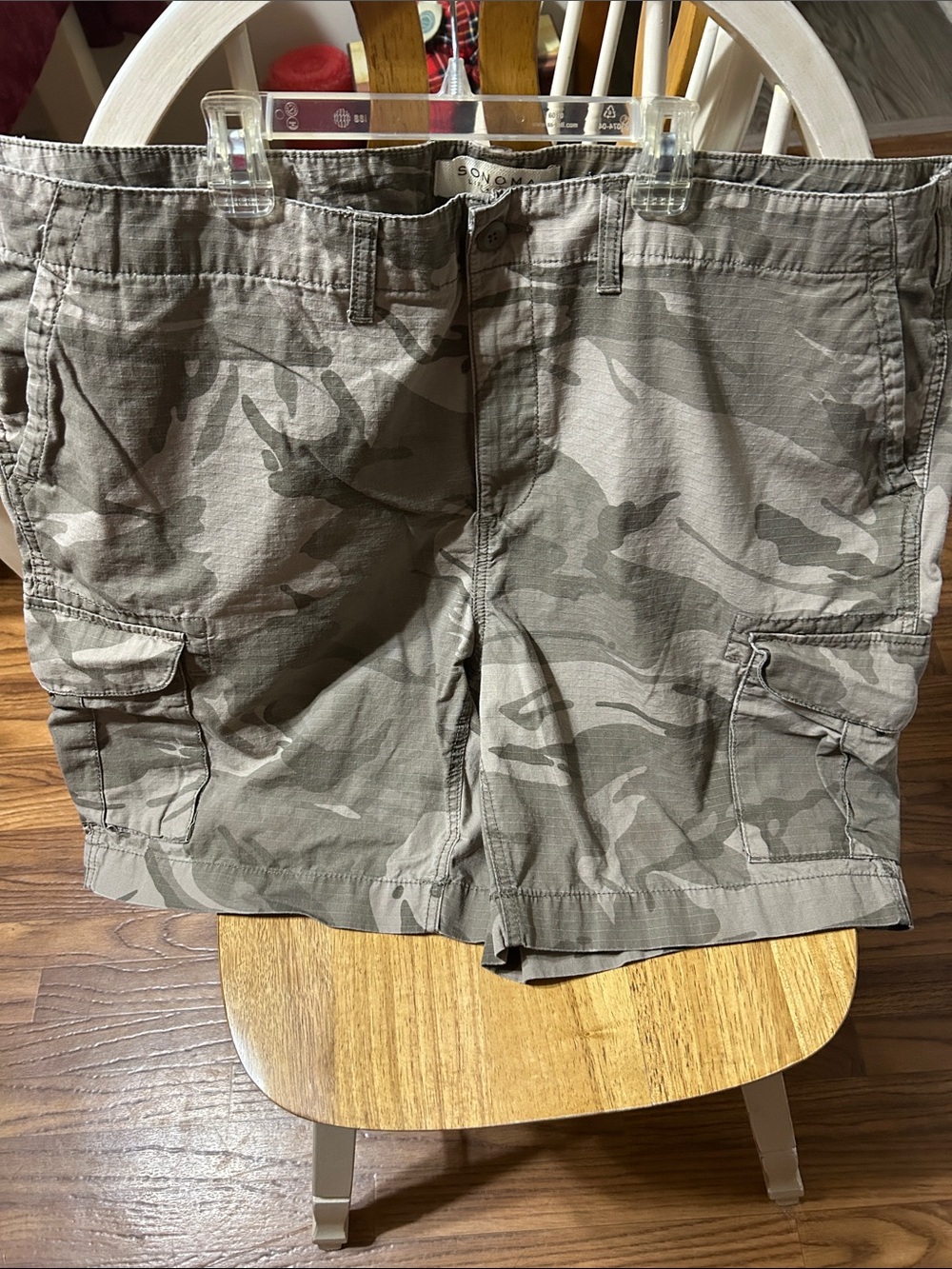 Sonoma Men's Camo Cargo Shorts in Olive Gray
